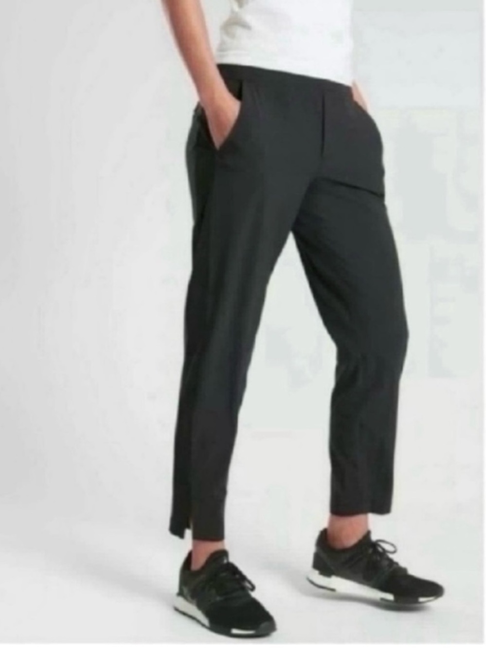 Athleta Brooklyn Ankle Pant Black size 2 Tall Long Inseam
